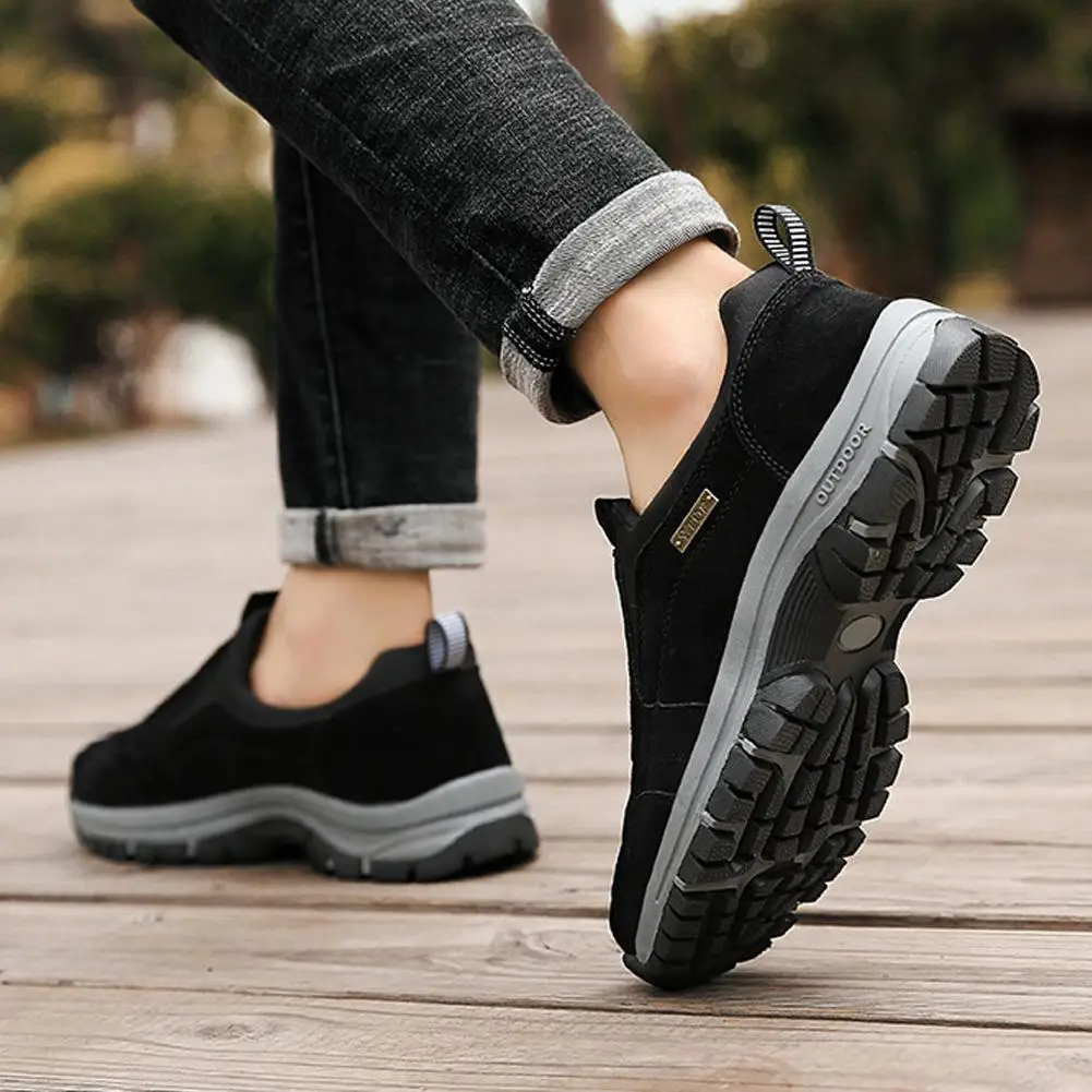 Summer Mens Casual Shoes Cover Foot Outdoor Thick Sole Non-Slip Sports Walking Shoes Comfortable Slip On Running Walking Shoes