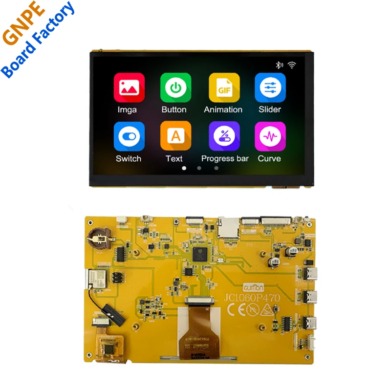 لوحة تطوير ESP32 P4 شاشة 7 بوصة شاشة لمس 7 بوصة على متن ESP32-C6/منفذ الكاميرا/منفذ مكبر الصوت