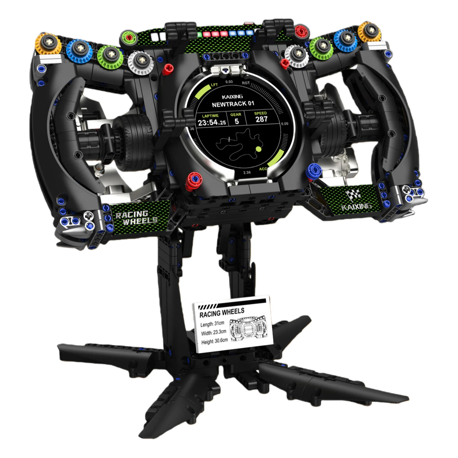 

Sports car steering wheel model toy desktop building blocks ornament DIY small particle assembly toy boy's birthday gift