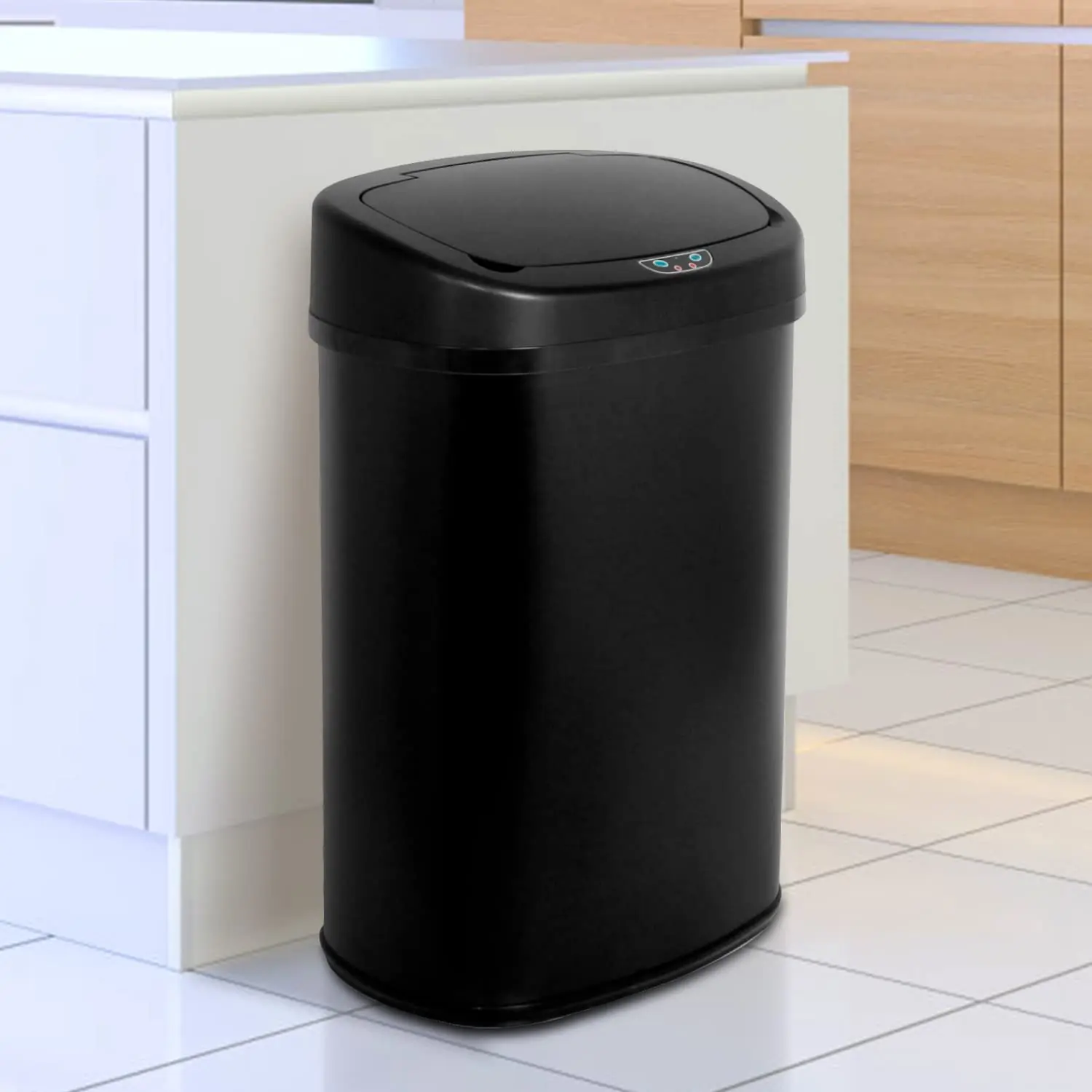 

Kitchen Trash Can Garbage Can with Lid Automatic Touch Free Stainless Steel Trash Can for Home Office Living Room Bedroom