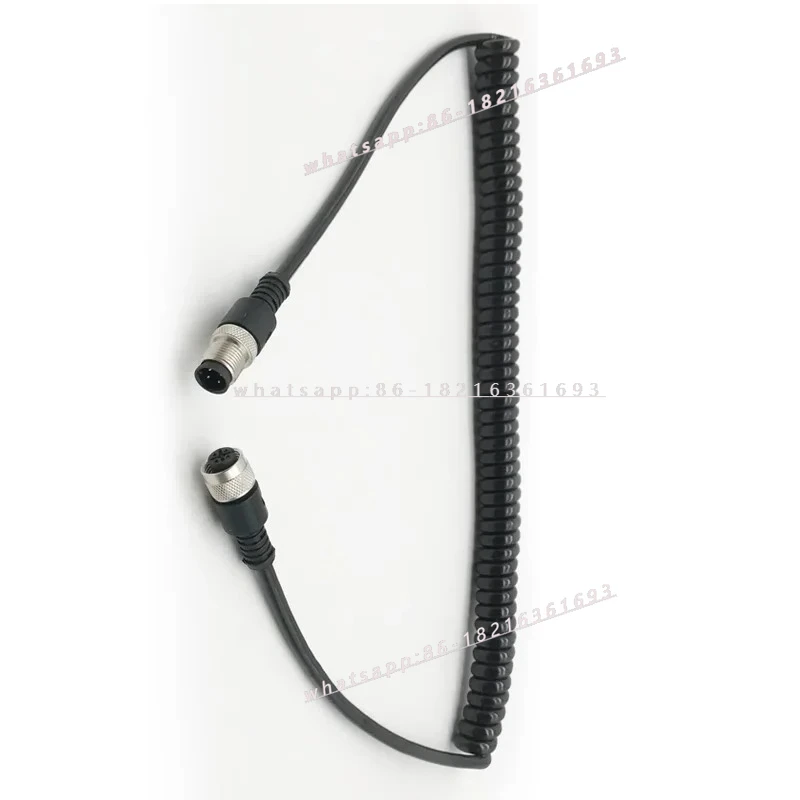 M12 Aviation Plug Waterproof Connector Spring Wire 4 Core 5 Core 8 Core Male and Female Docking Cable