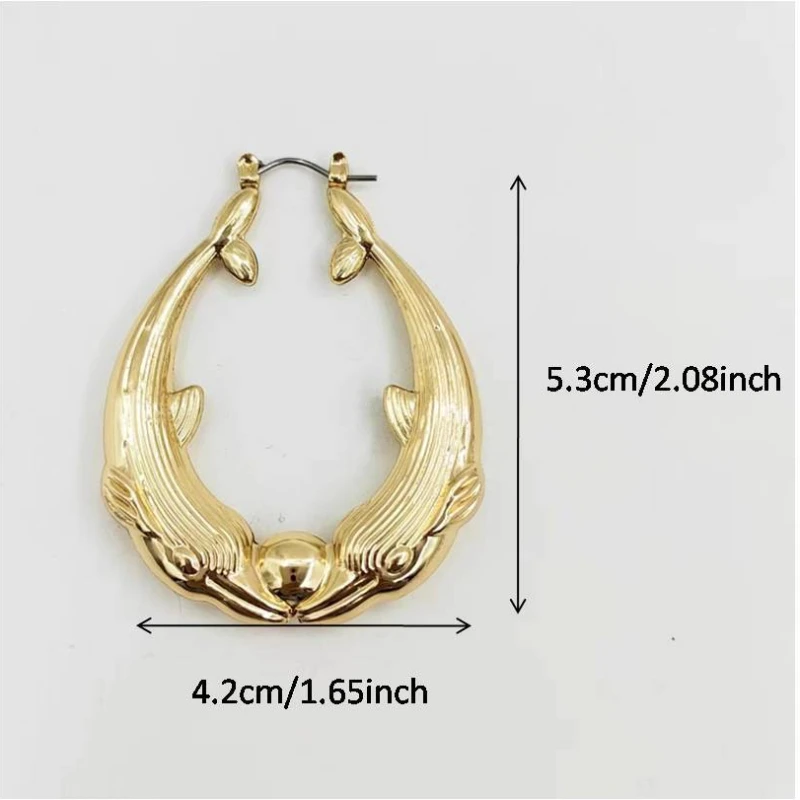 Europe and The United States Simple Fashion Dolphin Earrings for Women Creative Personality Fish-shaped Daily with Jewelry
