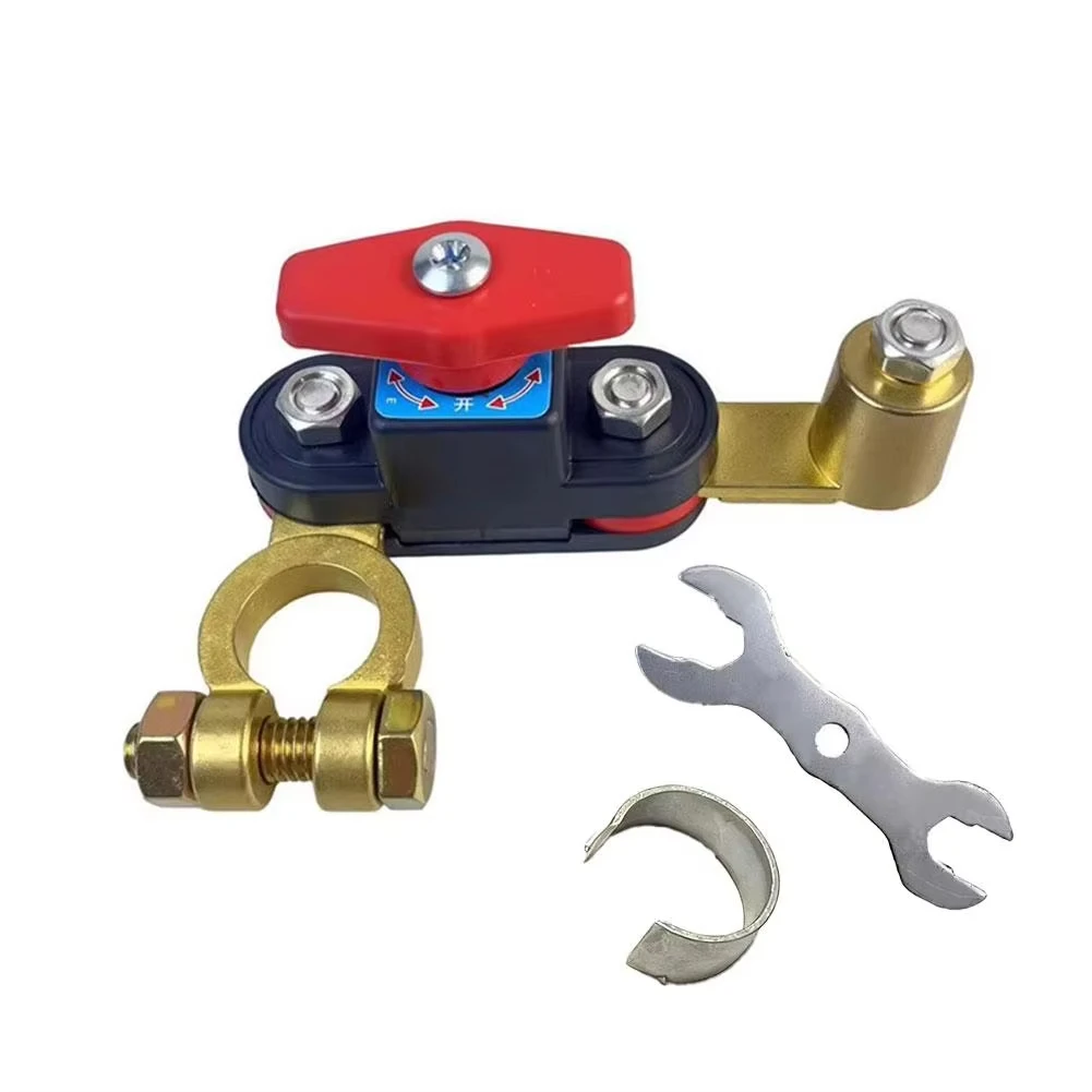 12V 24V Batterie-Trennschalter mit Spannungsanzeige & Relais, sofort drehbar, aus Messing, 360° drehbar für Auto & Marine Stromschutz