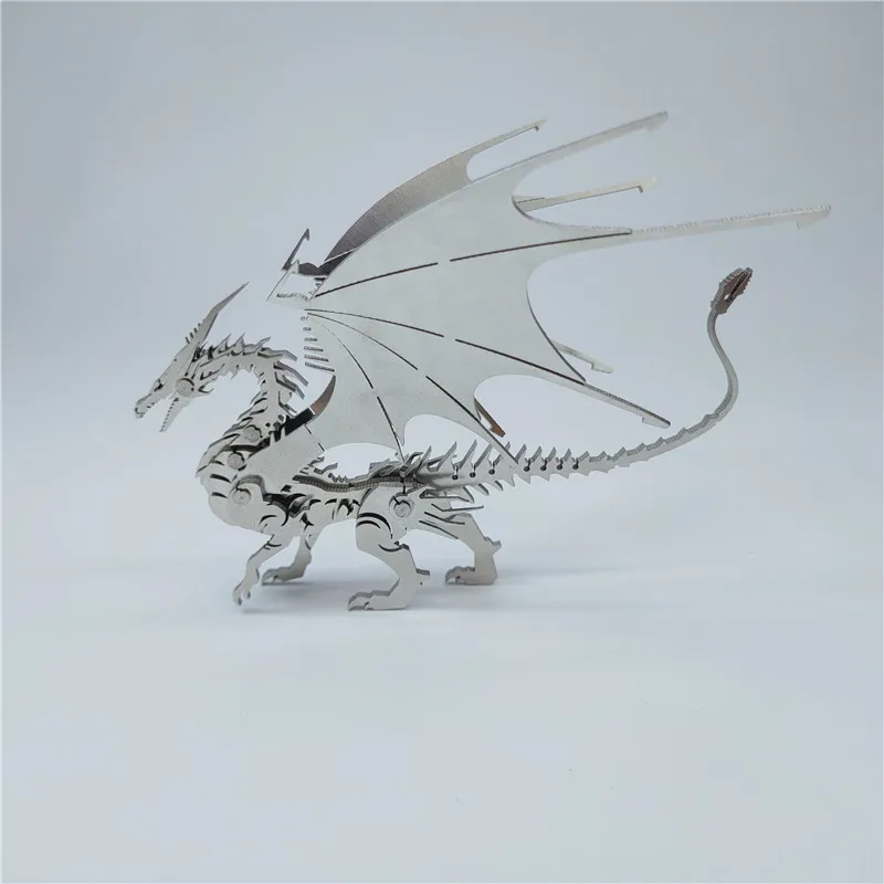 Staal Mokr 3D Metalen Puzzel Fire Dragon Diy Jigsaw Model Gift En Speelgoed Puzzels Voor Kinderen Volwassenen Leren Onderwijs