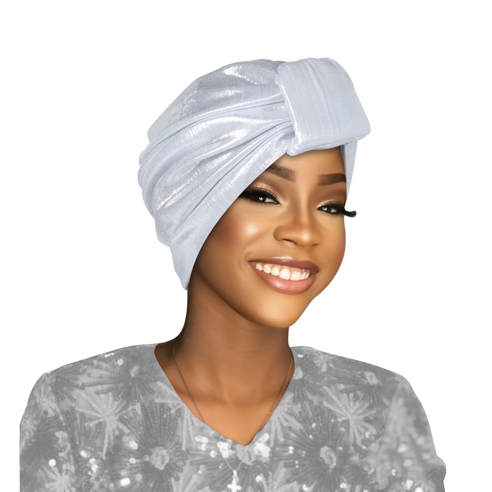 Mode Moslim Vrouwen Hijab Chemo Cap Glanzende Hoofddoek Tulband Indiase Hoed Hoofd Wrap Afrikaanse Headties Nigeriaanse Bruiloft Headear 2025