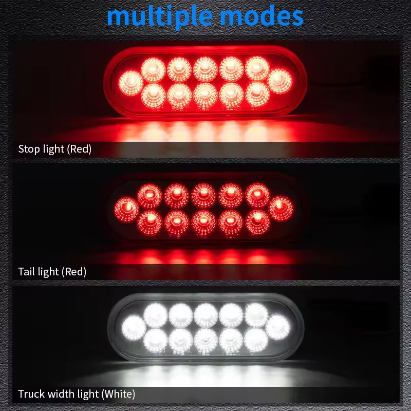 6 Inch Semi Truck 4.5W DC12V Light Emitting Diode Truck Tail Light Glow