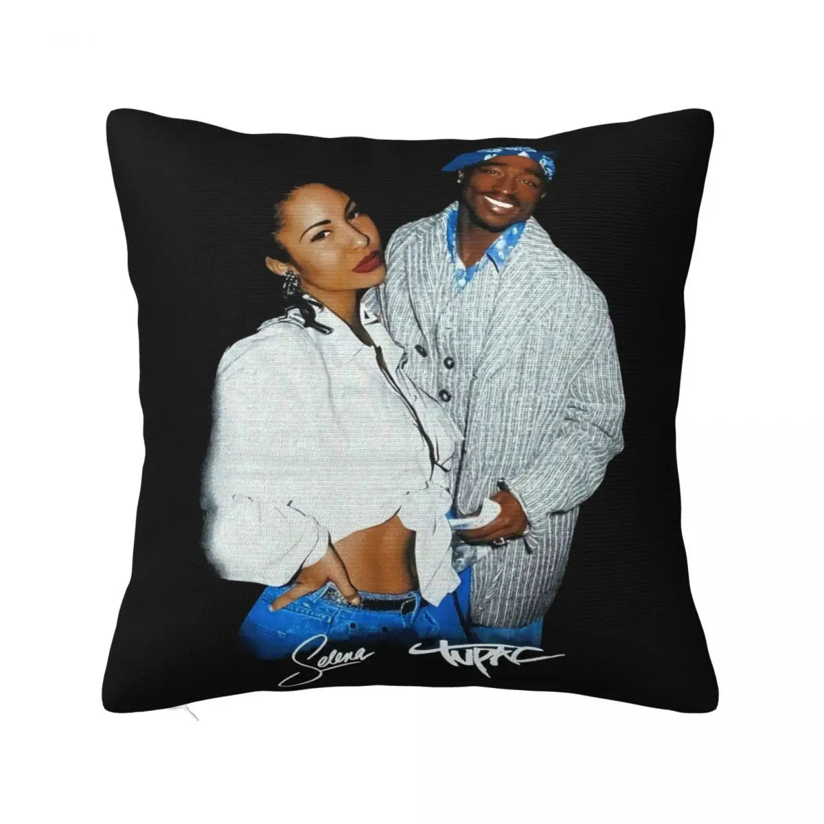 Selena Quintanilla And Tupac Black S 5Xl 2Pac Hip Hop Rap Pop Fashion Child Great Quality Promotion Pillow Case