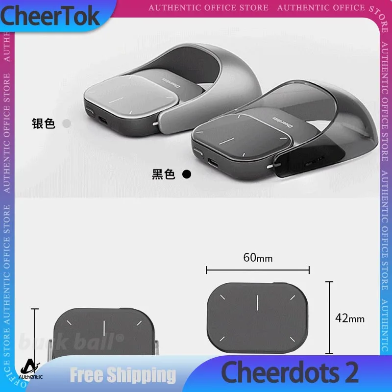 CheerTok Cheerdots 2 Wireless Touchpad All-in-one Pocket AirMouse AI Recording ChatGPT Enabled Mouse Presenter Custom Mouse Gift