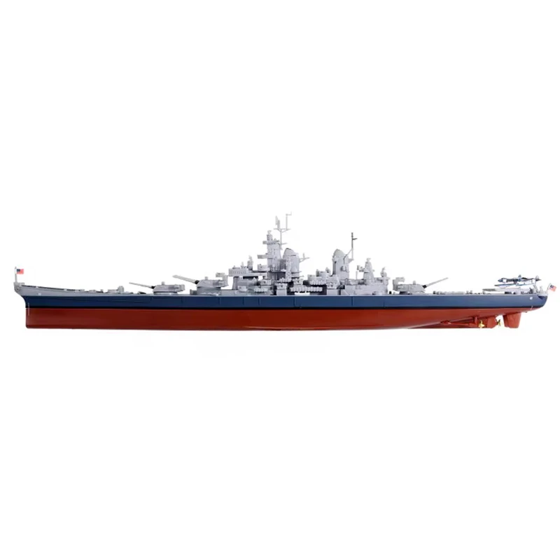 Metal Ship Model Battleship Finished Product 1/700 USS Missouri Iowa Class Battleship Ship Model Toy Gift Collection