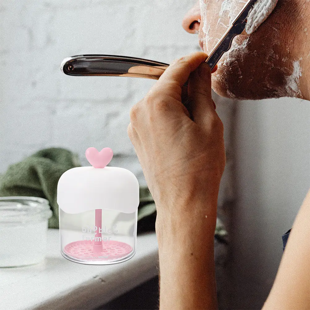 2Pcs Face Foam Maker Transparent Heart Shape Manual Facial Cleaning Tool for Travel Cleanser Bubble Maker Rich Dense Foam