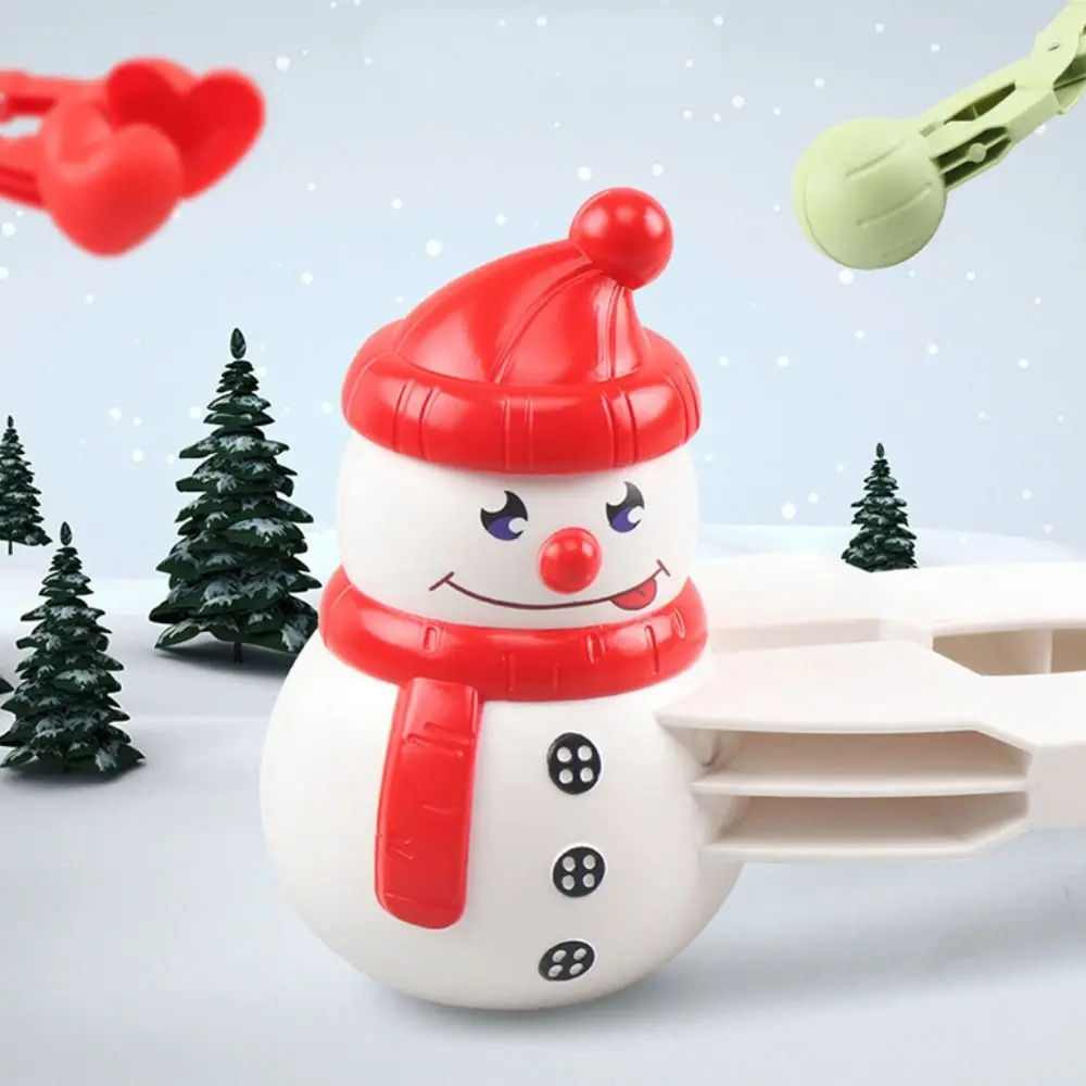 Montessori Duck Snowball Clip Early Education Sports Dinosaur Snowball Maker Mold Bear Double Ball Sand Making Mould Winter