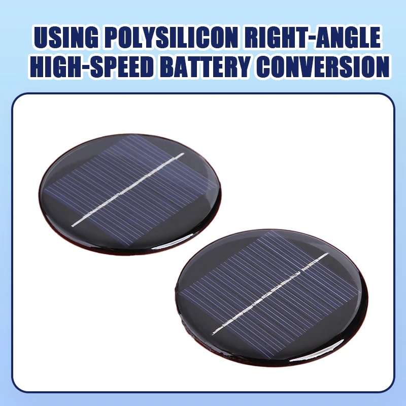 1/5/10pcs 6V 2W 70mA Solar Power 80MM DIY Mini Polycrystalline Silicon Solar Cell Module Circle Round Solar Panel Epoxy Board