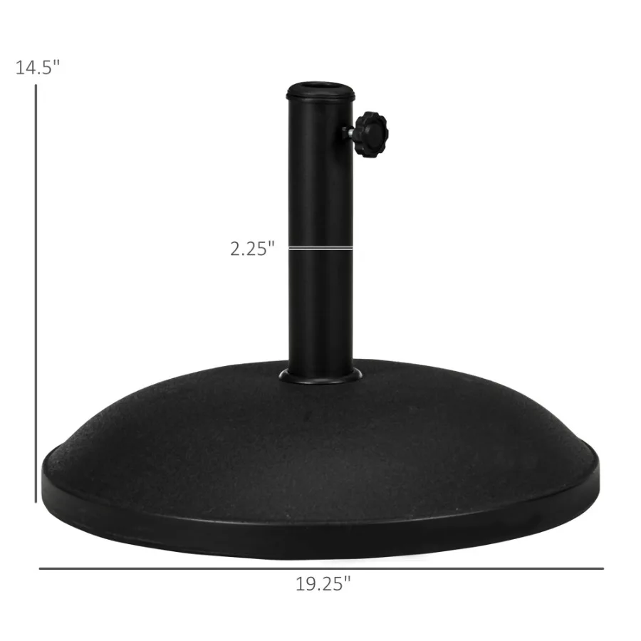 20 55 lb Outdoor Patio Round Cement Umbrella Stand Base for the Deck or Porch with Variable Umbrella Hole