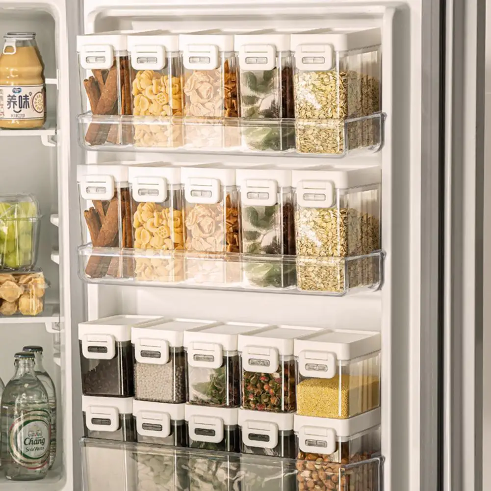 Sealed Jar Food Grade Stackable Design Kitchen Storage Box Thickened Moisture-proof Flour Sugar Spice Storage Container