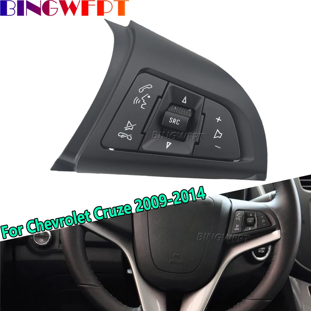 Left Cruise Control Right Bluetooth Audio Multimedia Adjust Switch For Chevrolet Cruze 2009-2014 Car Steering Wheel Button