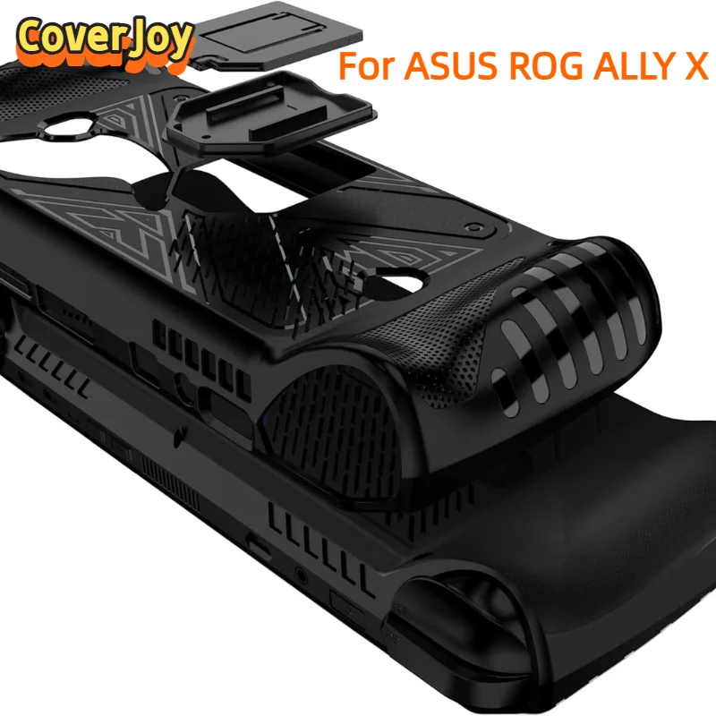 

Защитный чехол CoverJoy для ASUS ROG Ally X с подставкой из ТПУ, силиконовый мягкий чехол, полное покрытие, чехол «все включено»
