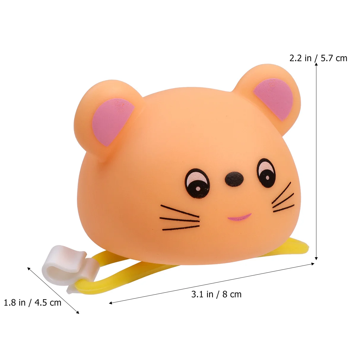 دراجة الطريق الجبلية الفأر الصغير البرتقالي الكرتون القرن ضغط Honker ضوء دراجة ليلة السلامة القرن بصوت عال #1