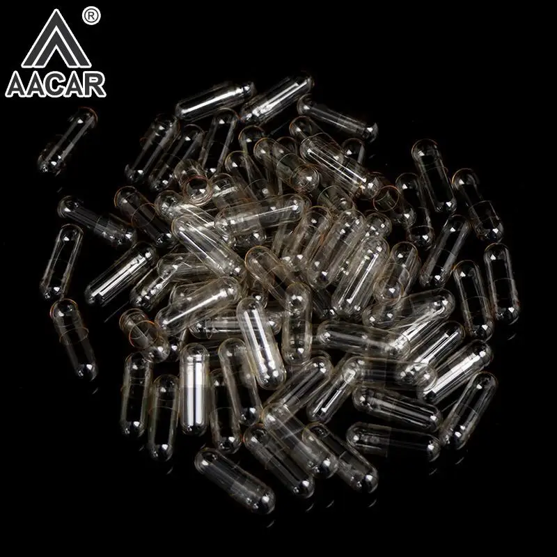 1000PCS Standard Size 0 Empty Capsules Empty Gelatin Clear Capsules 0# Hollow Hard Gelatin Transparent Zygote Capsules Shells