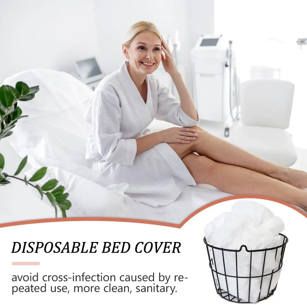 30 Pieces Disposable Bed Sheet Wholesale Beauty Salon Special Travel Breathable Non-Woven Fabric Hole Disposable Hotel Bed Cover