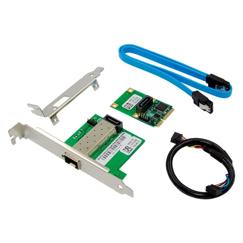 MINI PCI-E For  I210 Network Card SFP Single Port Ethernet Adapter 1G 1000M Fiber Optic Card For Computer