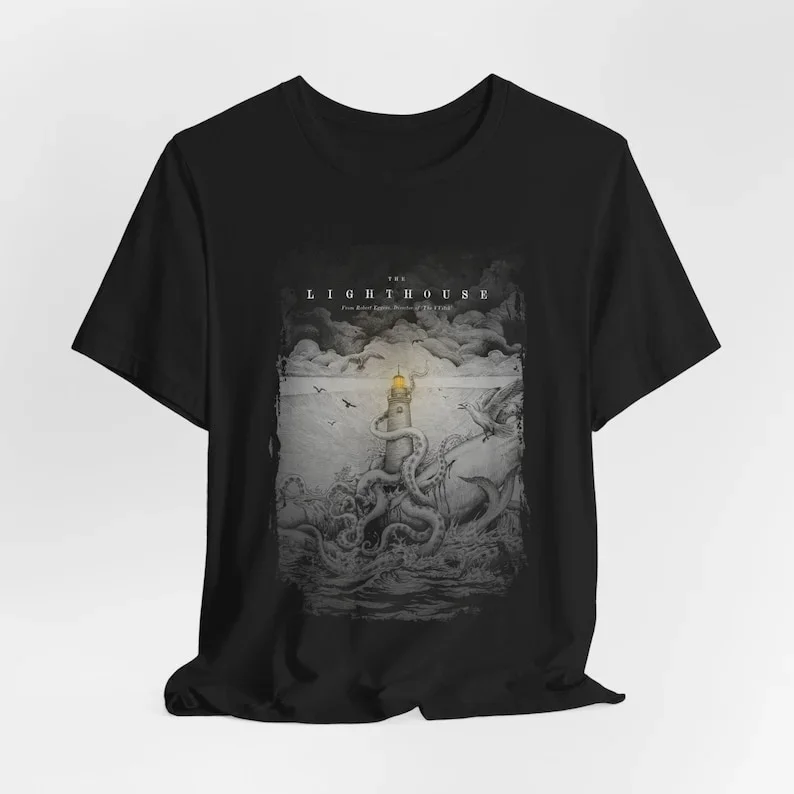 Aesthetic The Lighthouse Vintage Halloween Horror Movie Streetwear Graphic Unisex Short Sleeve T-Shirt