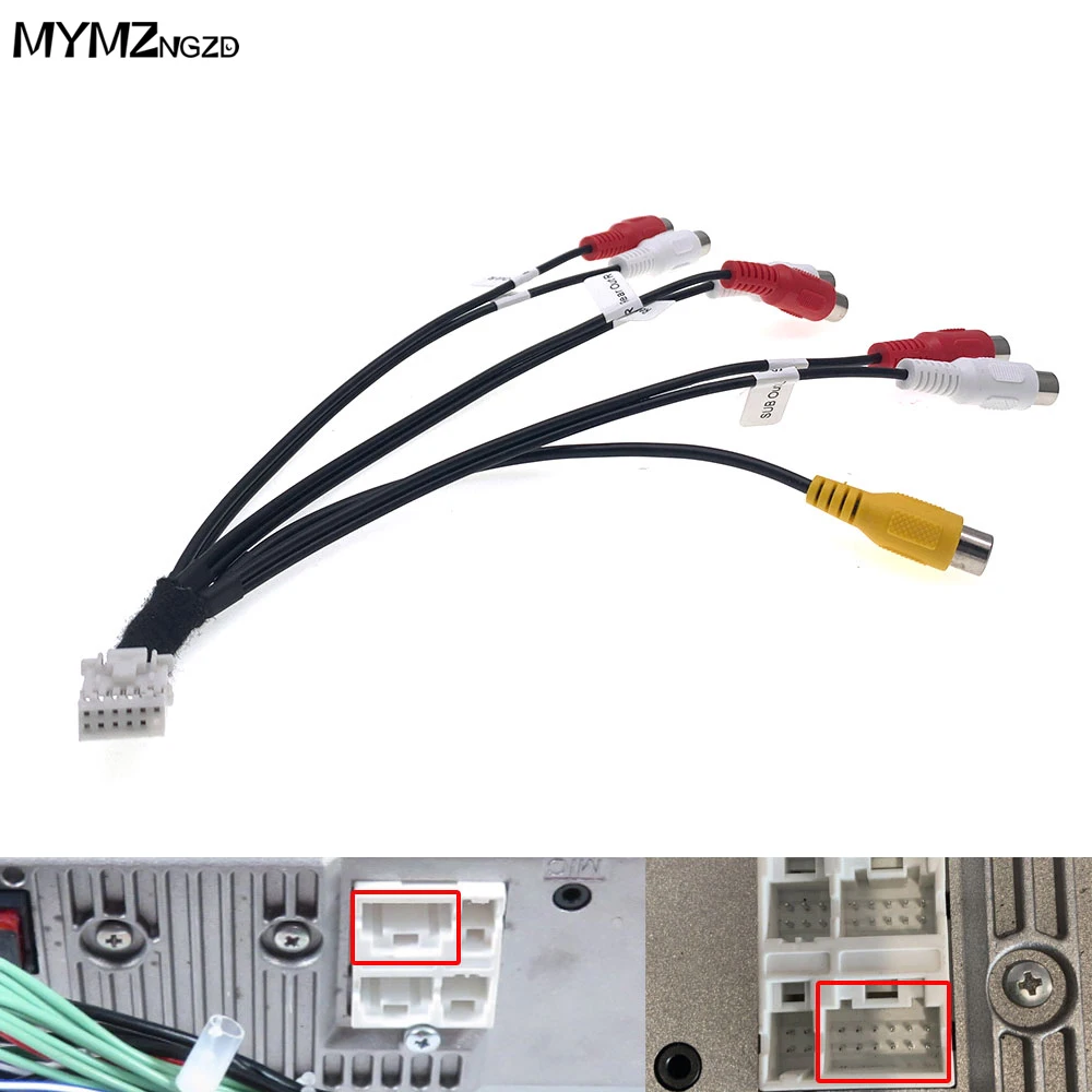 

Car Radio Audio SUB Rear Front Out CAM RCA Harness Cable For Pioneer DMH-160BT DMH-1700NEX DMH-1770NEX DMH-W2700NEX DMH-W2770NEX