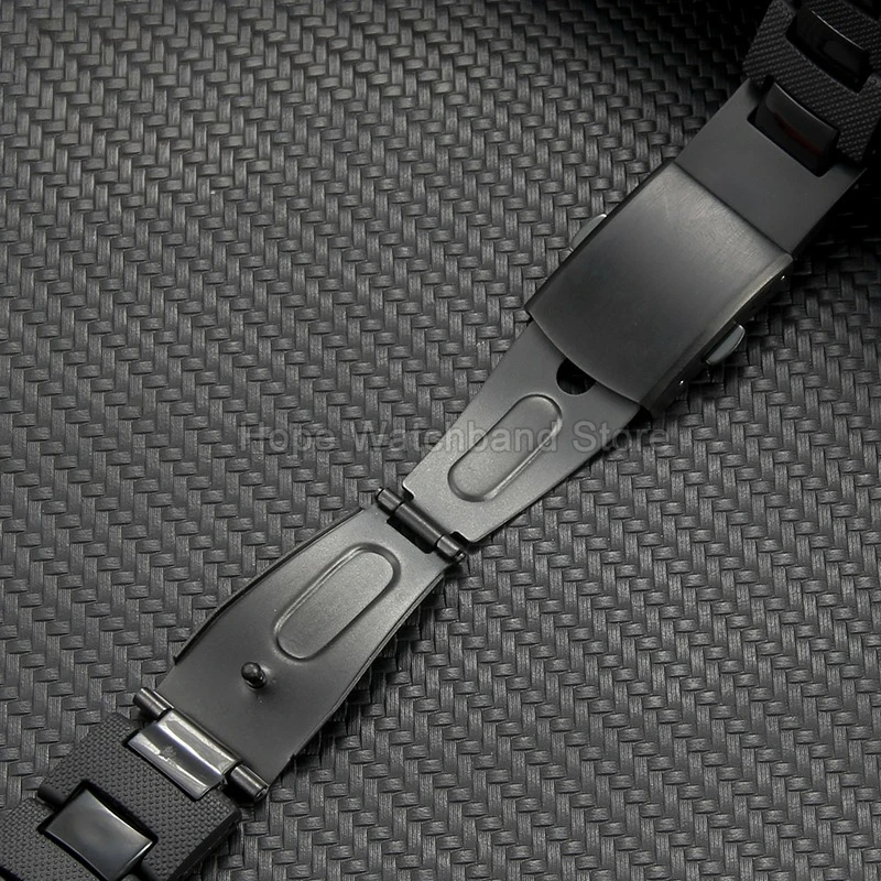 Interfaz especial 16 mm negra para correa de reloj Casio GW-M5610/GA-2100 hecha de pulsera resistente a los arañazos de acero plástico de alta calidad
