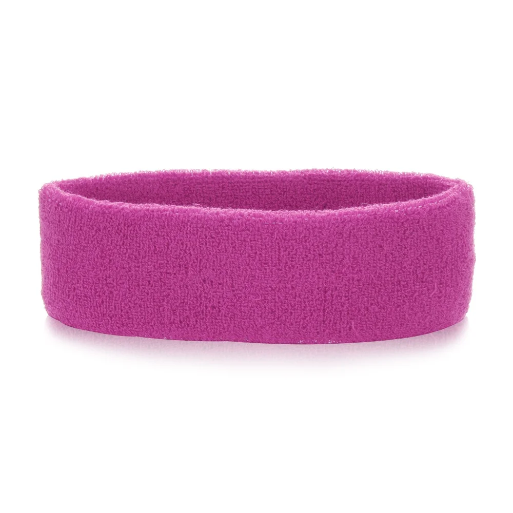 Tennis, Basketball Terry Cloth Moisture Wicking Athletic Sweat Bands Sports Headbands Elastic Hair Bands Cotton Sweatband