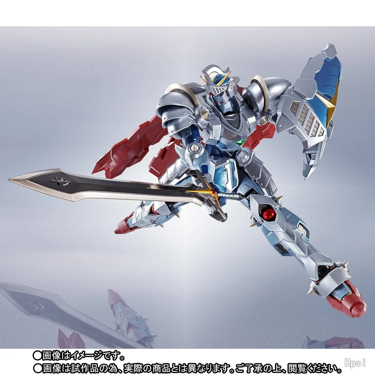 BANDAI Original METAL ROBOT SPIRITS ＜SIDE MS＞ KNIGHT GUNDAM ～LACROAN HERO～ หุ่นยนต์โลหะ ของเล่นสะสมสำหรับเด็กผู้ชาย