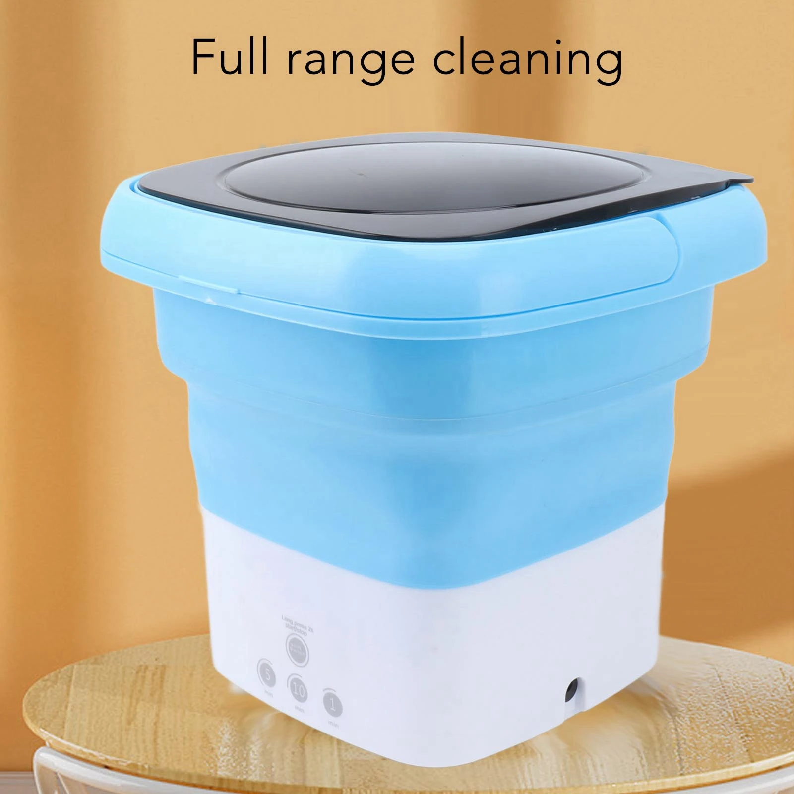 

Portable Mini Washing Machine Foldable Underwear Socks Baby Clothes Washer with Dryer Bucket Travel Appliance Cleaning Tool