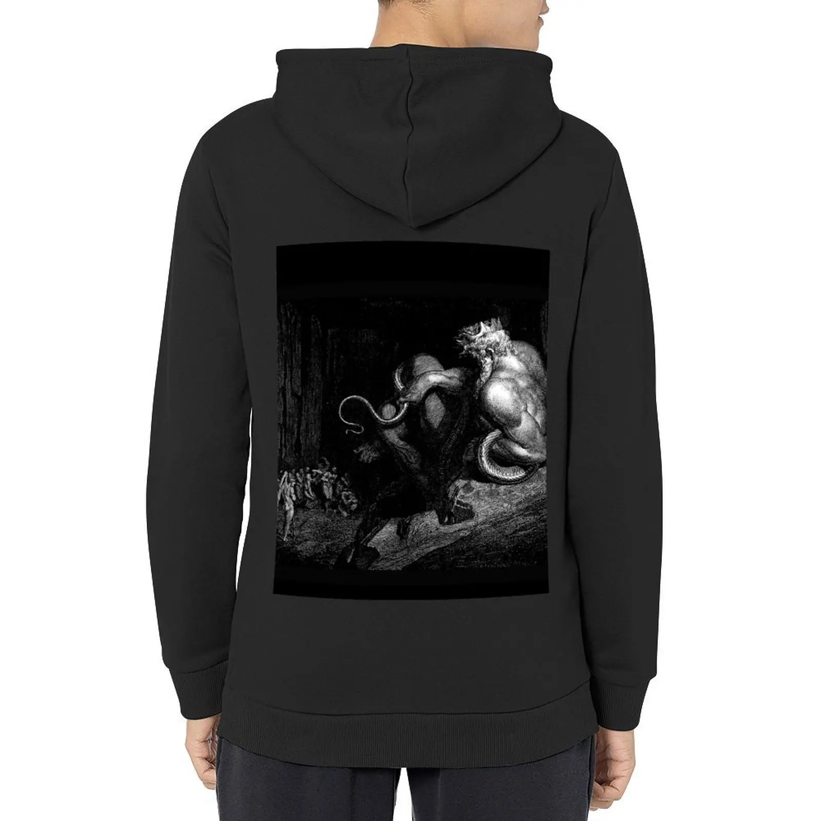 

Lithograph - Gustave Doré - Dante Alighieri - Inferno Plate 13 (Canto V Minos) from the Divine Comedy Hoodie