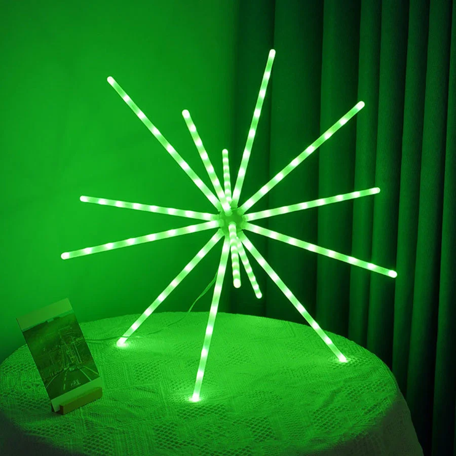 Luces de hadas de Navidad RGB LED creativas para ducha de meteoros, cadena de luces de fuegos artificiales colgantes para exteriores, lámpara de molino de viento con control remoto, 18 modos