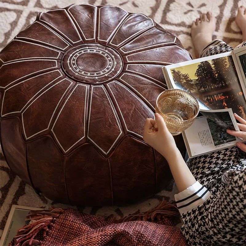 

Марокканский напольный коврик для медитации, большой, для дома, татами-подушка, круглая подушка-футон, чехол для подушки