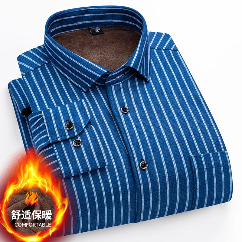 

Новая мужская рубашка с длинными рукавами, двусторонняя бархатная утолщенная, теплая и холодная, комфортная, повседневная, тонкая, осенне-зимняя, трендовая, простая