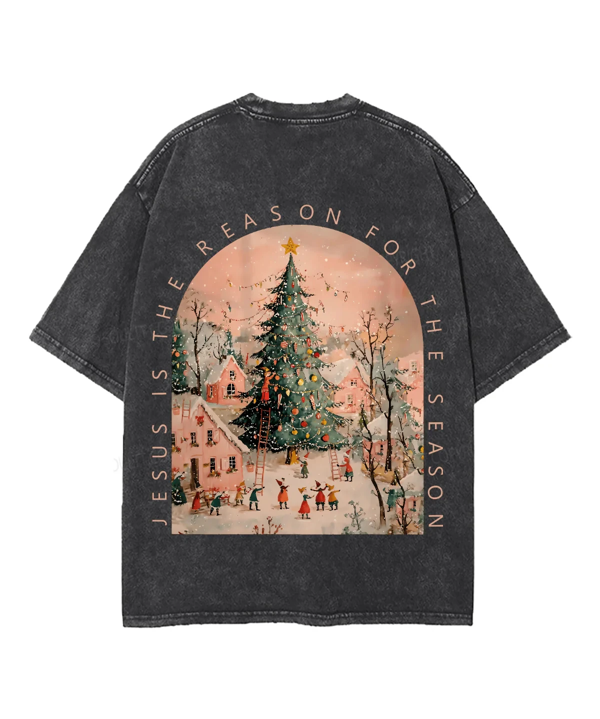 

Двусторонняя христианская футболка унисекс с надписью «Иисус — причина» — Soultt