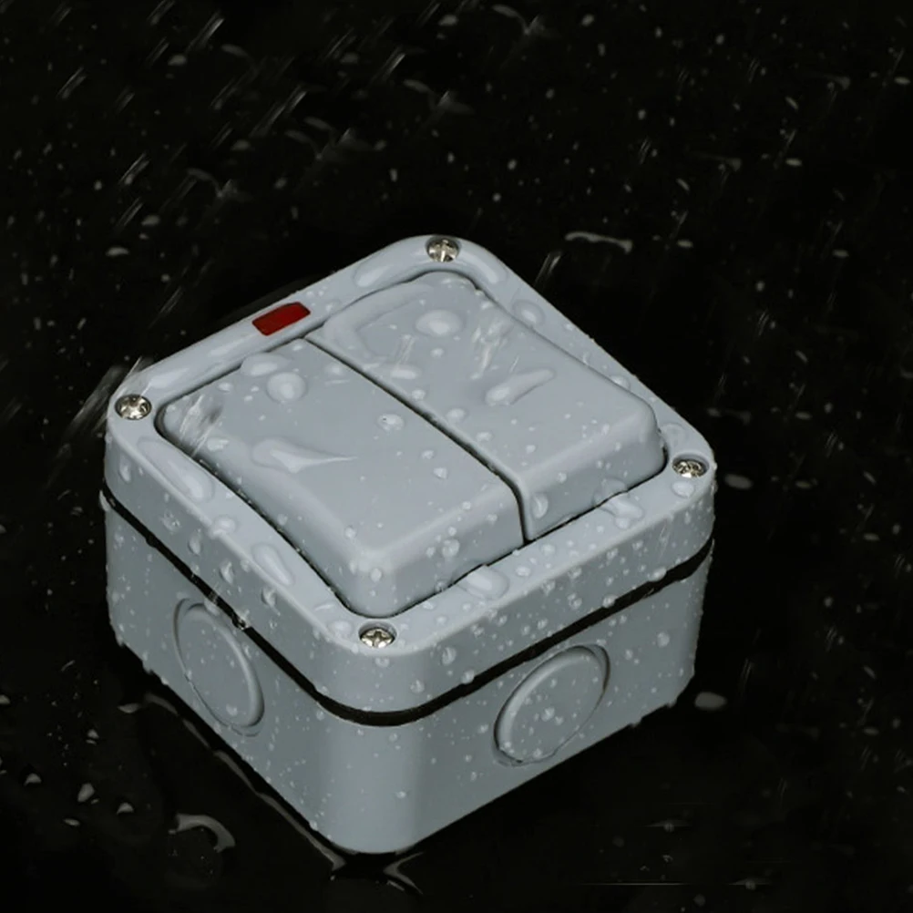 

Outdoor Rainproof Light Switch Waterproof Wall Button Switch Garden Bathroom Access Control Electrical Electrical