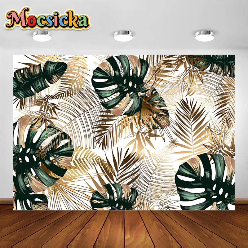 Tropical Green Plants Leaf Shower Curtains Romantic Abstract Style Bohemia Curtains Waterproof Polyester Bathroom Bath Curtain