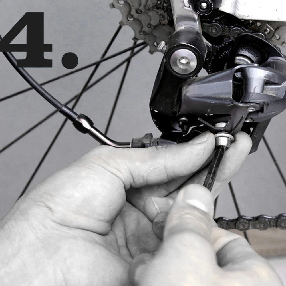 وصلة Derailleur الخلفية من سبائك الألومنيوم باللون الأسود لدراجة الطريق والدراجة الجبلية وأنبوب خط التحول الخلفي انتقال أكثر سلاسة #5