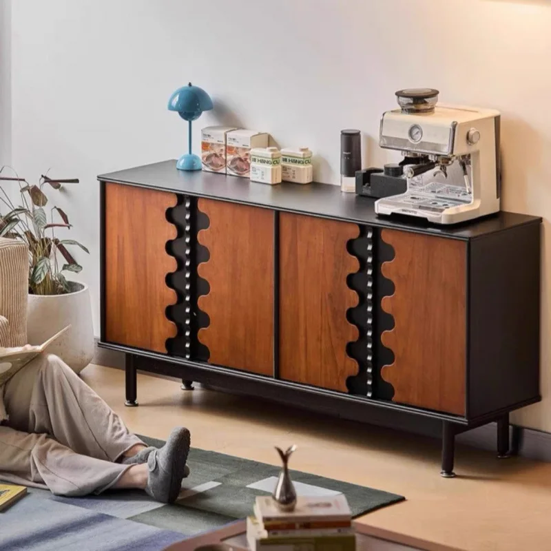 خزانة خشبية صلبة من العصور الوسطى، خزانة جانبية لتناول الطعام فرنسية قديمة، خزانة تخزين، عرض تخزين غرفة المعيشة، جدار تخزين