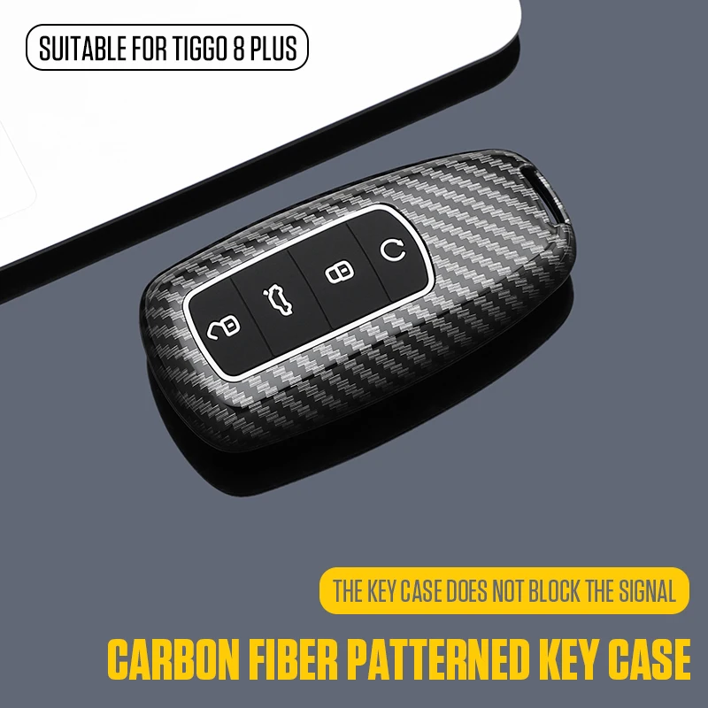 

Комплект чехлов для ключей Chery Tiggo | 2025 Tiggo 9 CDM/8 Pro/7 Plus | Узор из углеродного волокна | С брелком