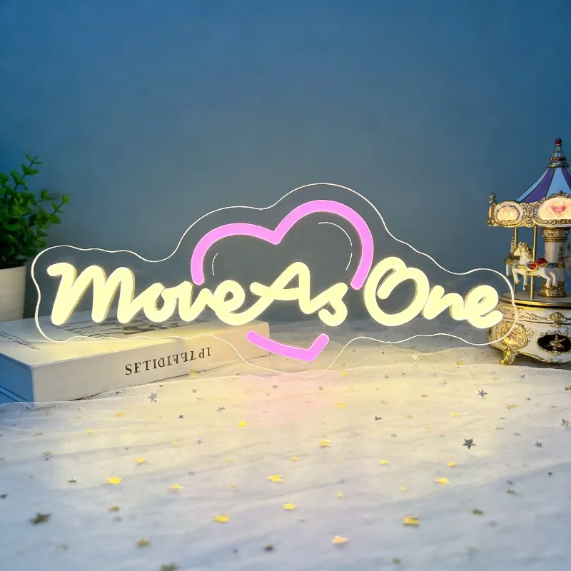 move-as-one-ネオンサイン-ブライダルシャワー装飾-usb調光式ledネオンライト-カップル寝室-結婚式パーティー-寮の部屋-壁飾り-ギフト