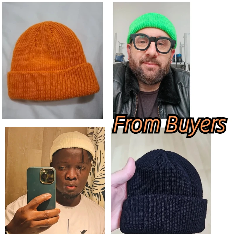 Winter Warm Beanies Casual Short Thread Hip Hop Hat Adult Men Female Wool Knitted Skull Cap Elastic Unisex Melon Cap Women Male