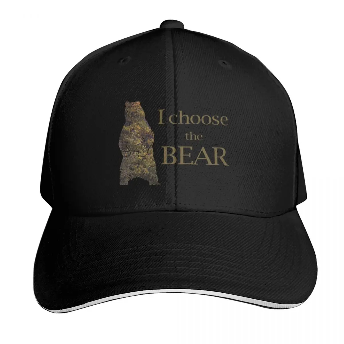 I Choose the Bear Baseball Cap Adjustable Buckle Closure Moisture Wicking Quick Dry Curved Brim Classic Fit