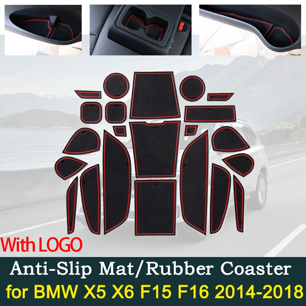 

Anti-Slip Dust Gate Mats Cup Groove Pads for BMW X5 X6 F15 F16 2014 2015 2016 2017 2018 Hole Pad Car Styling Accessories Gadgets