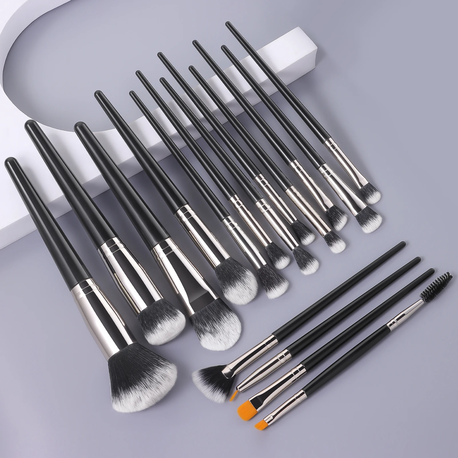 16Pcs Multi-function Cosmetic Brushes Kit For Full Face Eye Daily Makeup For Beginners