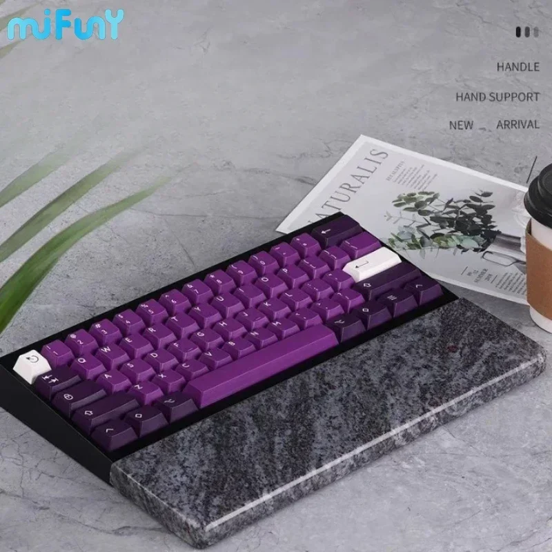 Imagem -02 - Mifuny-resto de Mão de Mármore para Teclado Mecânico Descanso de Pulso Feito à Mão Personalizado Descanso de Palma Ergonômico Escritório Jogos