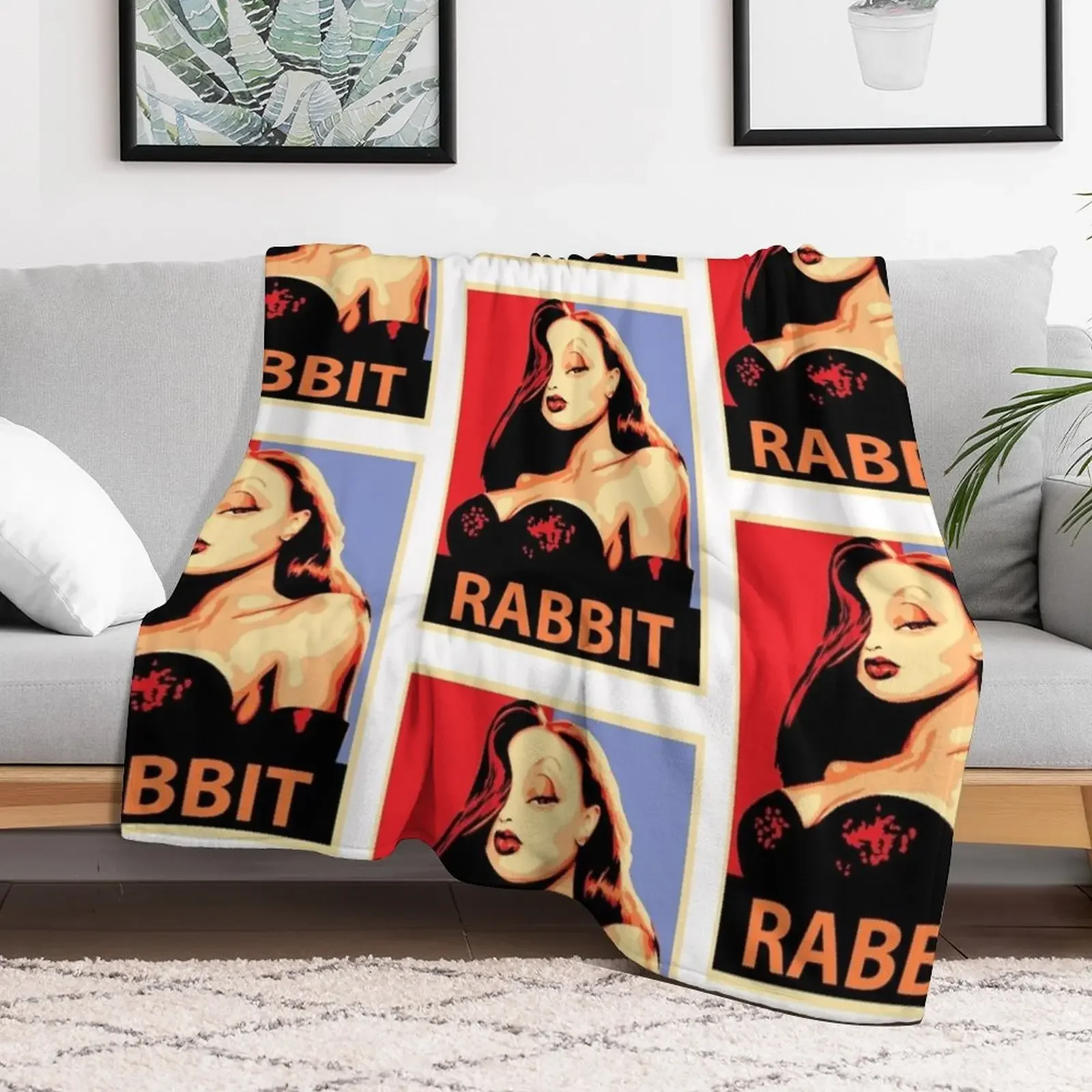 Jessica Rabbit Unisex T Shirt Throw Blanket Nap Sofa Throw Blankets