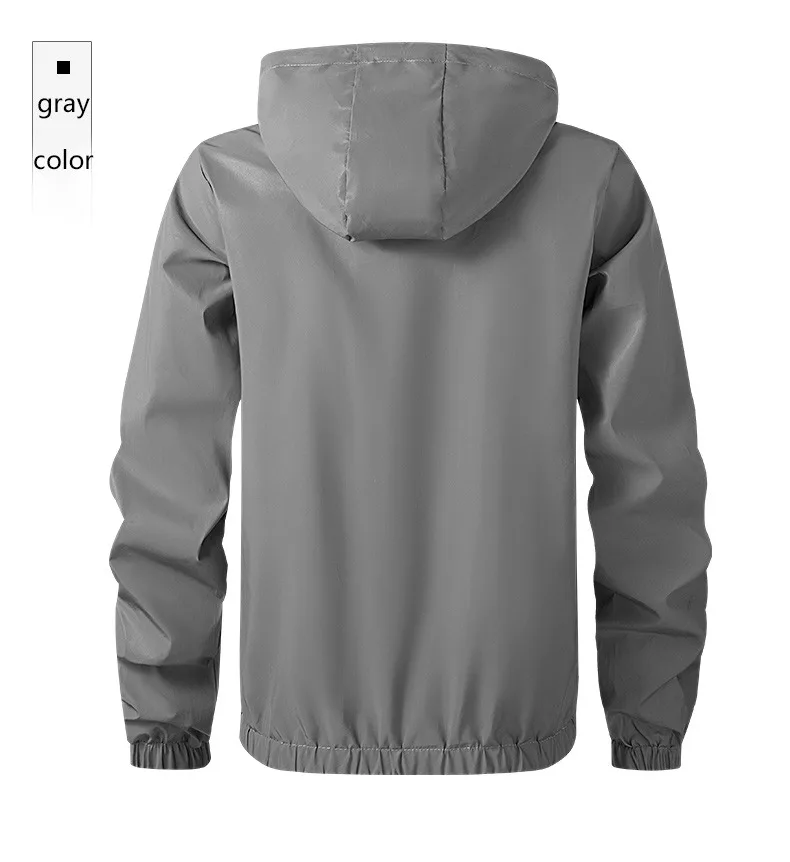 Night Reflective Jackets Men Double Fabric Waterproof Windbreaker Hooded Jacket Man Hip Hop Cycling Sports Zipper Coats Outwear