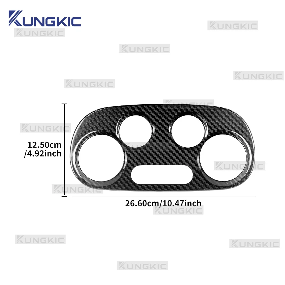Hard Dry Carbon Fiber For Fiat 500 500C 2008-2024 Abarth 595 695 595C 695C 2012 2013 2014-2021 2022 2023 2024 AC Digital Climate