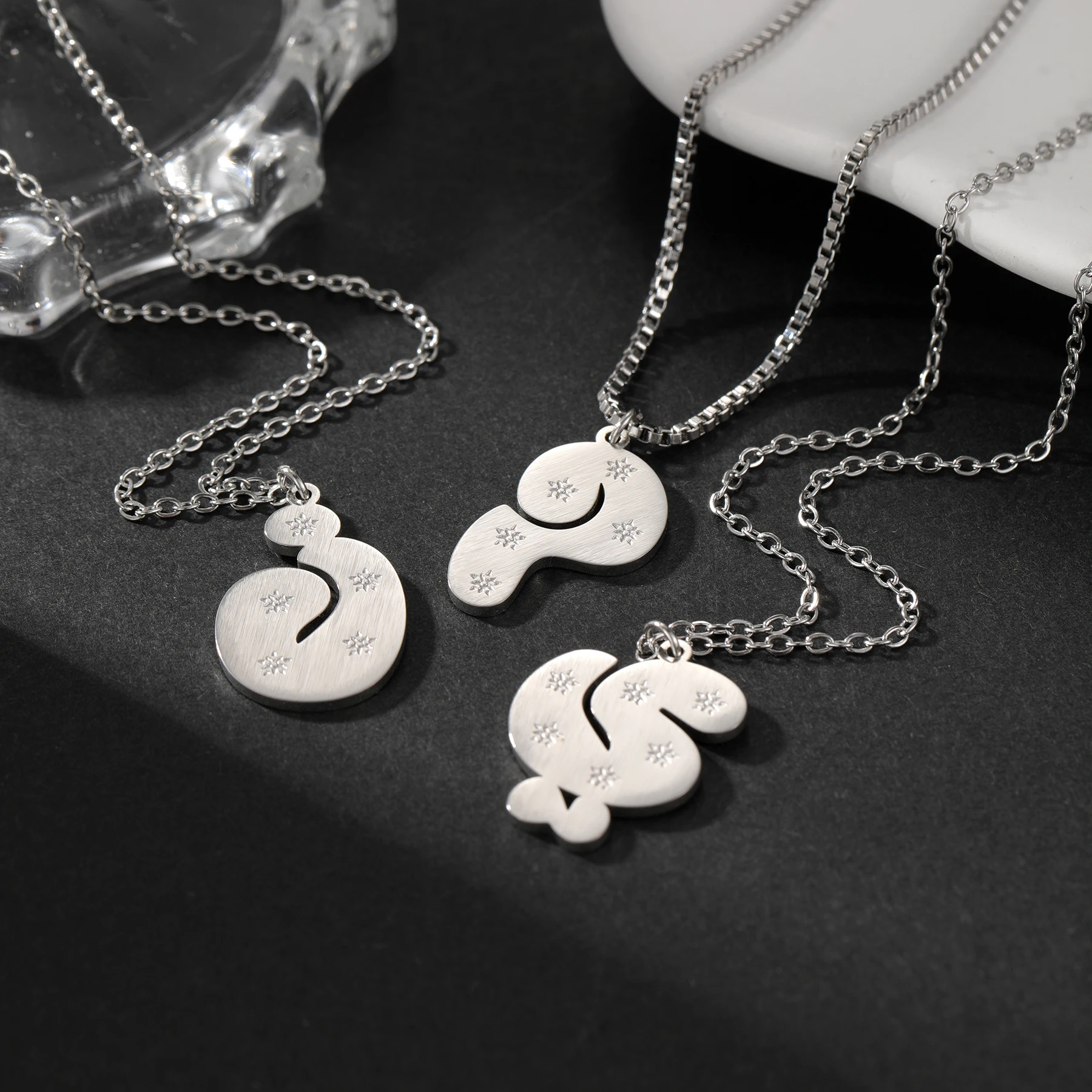 

Новый стиль, матовое арабское ожерелье с пузырьками и буквами, персонализированный кулон с арабской матовой буквой, мусульманские украшения с арабскими инициалами